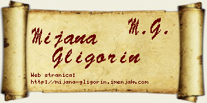 Mijana Gligorin vizit kartica